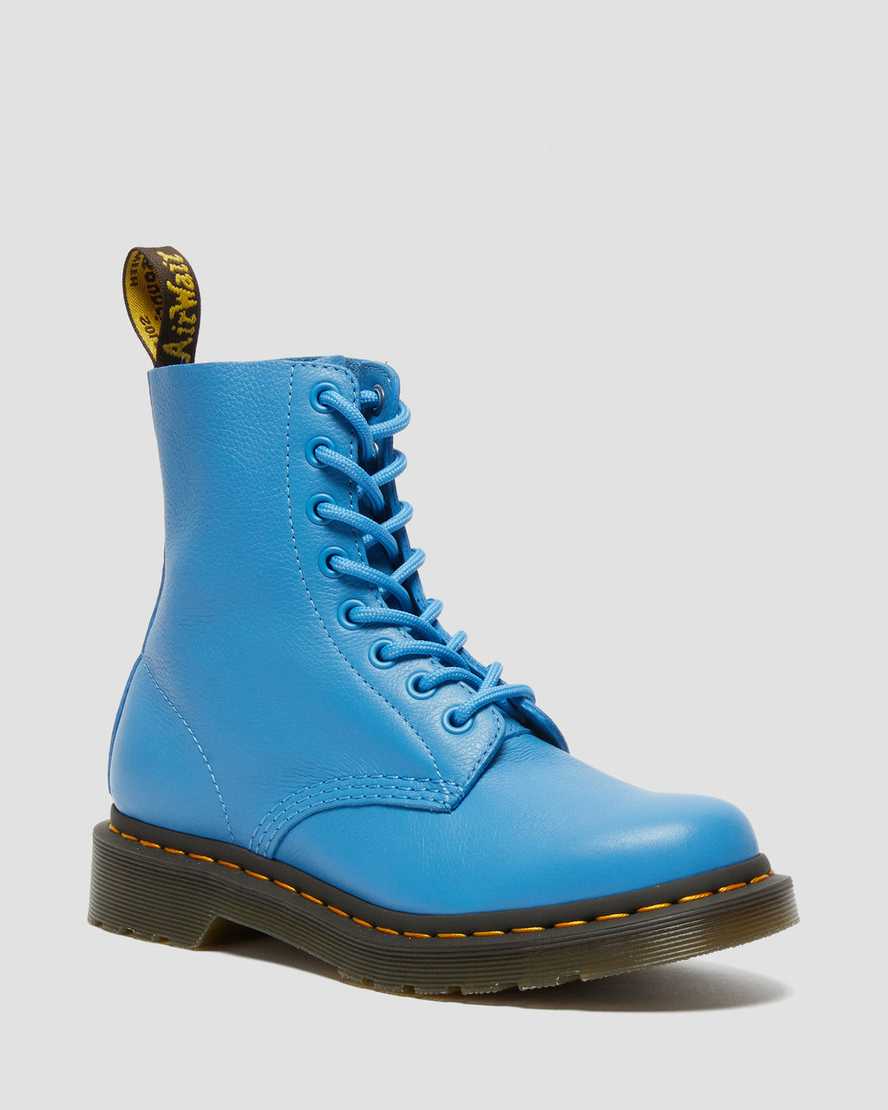 Repressalier Dronning gambling Dr Martens Støvler Magasin - Dr. Martens 1460 Pascal Virginia Lær Original Støvler  Dame - Støvler Blå